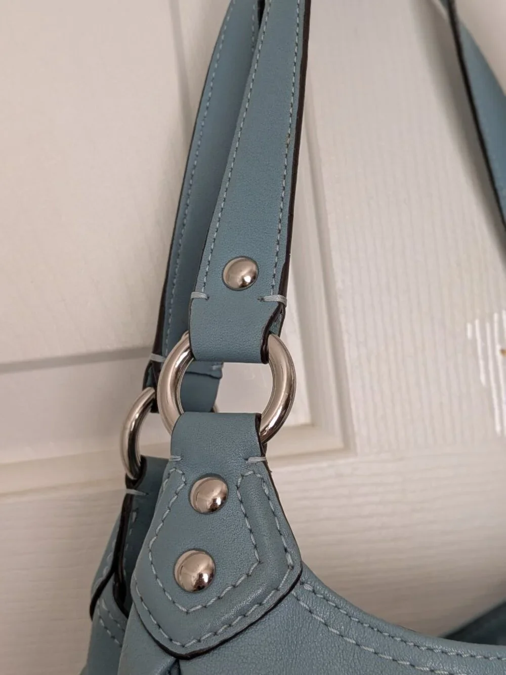 Coach Lexy Pebble Leather Shoulder Bag Large Silver Hardware . - Picture 4 of 14